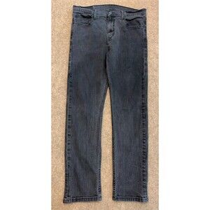 Levis 508 Jeans Mens 32x30 Tapered Black Textured Twill Black Stretch Y2K Denim